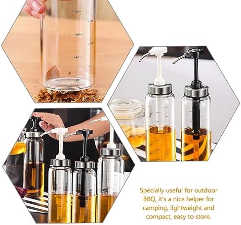 GRIRIW 500ml Honey Dispenser Jar with Easy Press Pump 1