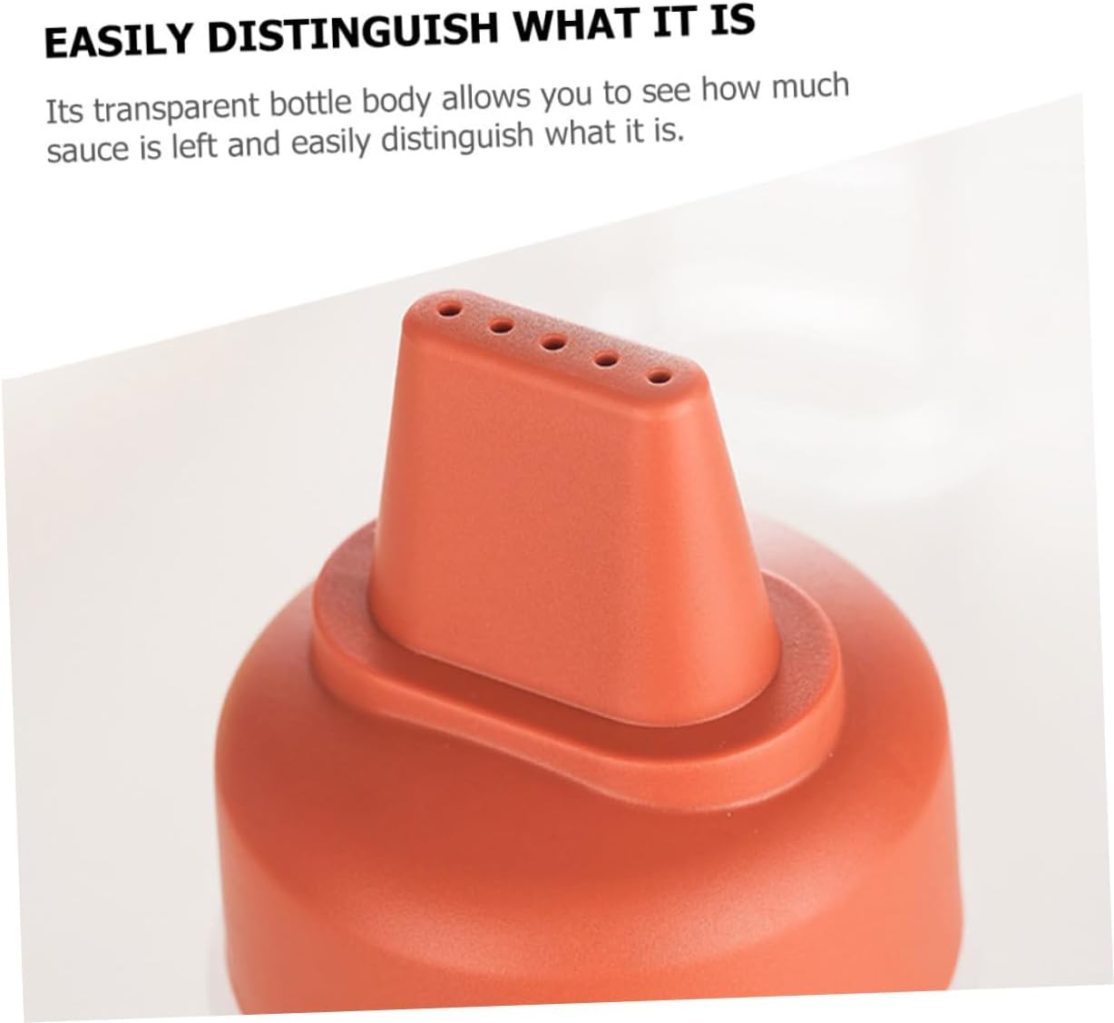 KICHOUSE 2pcs Condiment Squeeze Bottles with Measurement