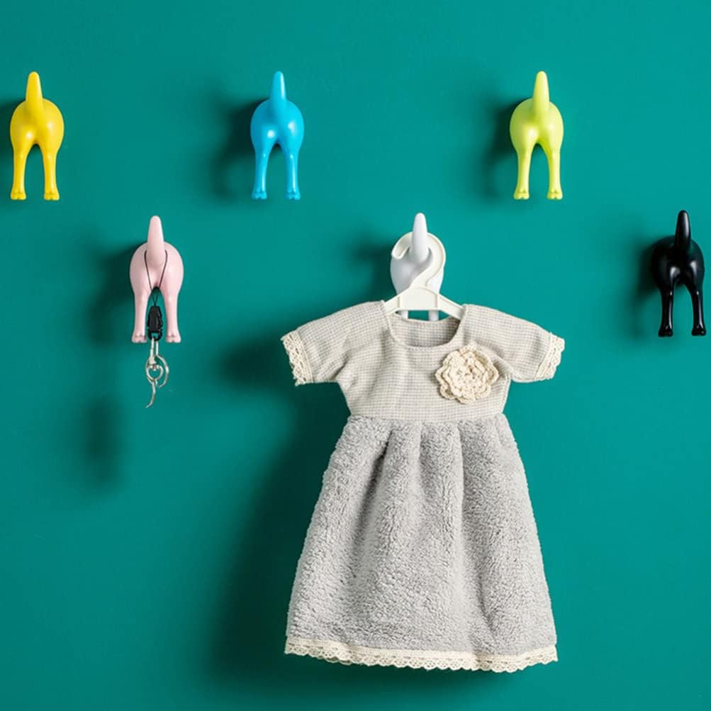 Zerodeko 5pcs Decorative Wall Hooks for Coats Hats Towels