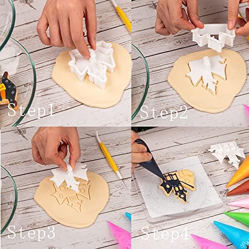 Flycalf Halloween Cookie Cutter Set 16PCS Food Grade PLA