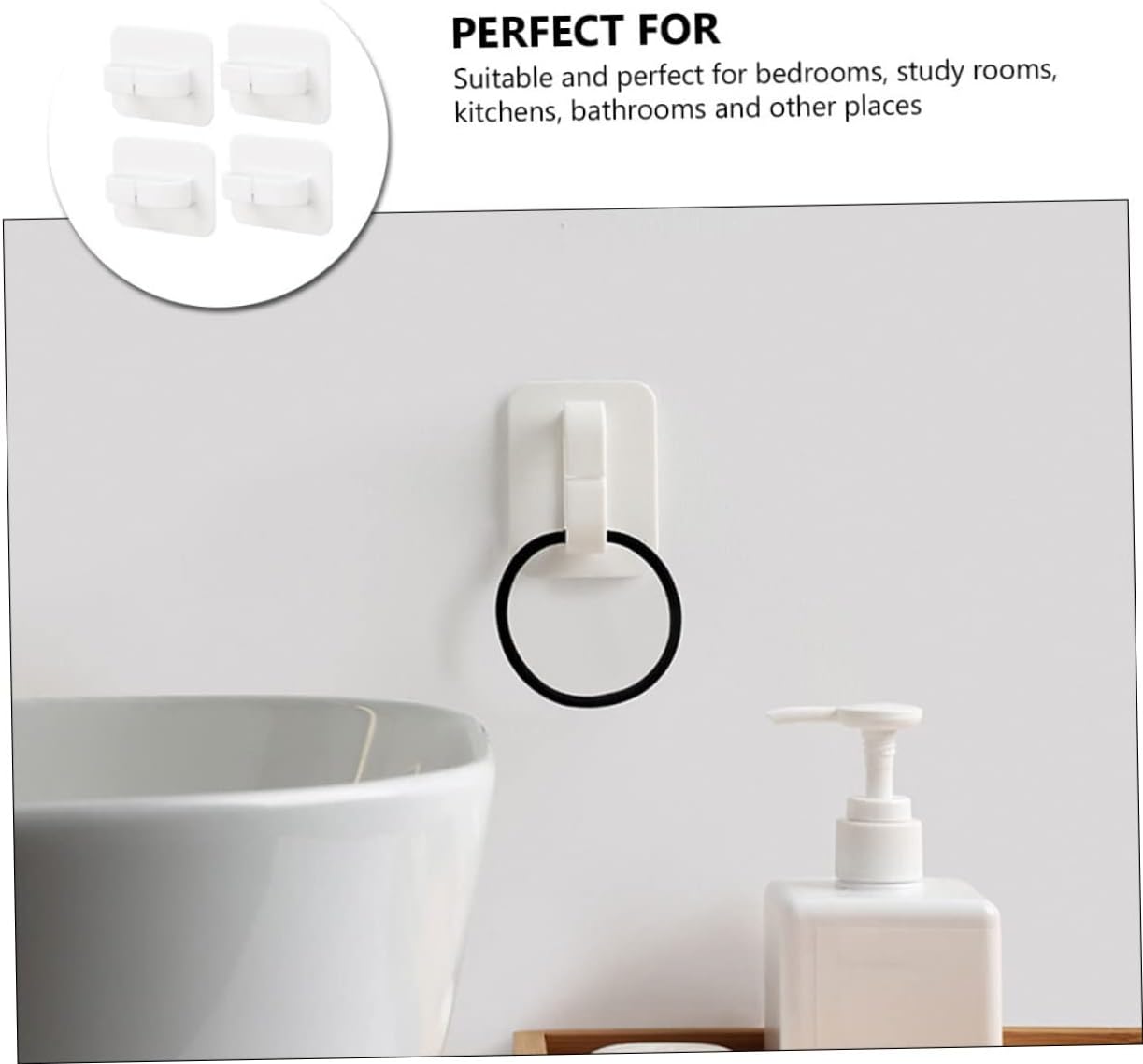 Garneck 4pcs Multi-Functional Hooks for Home Kitchen