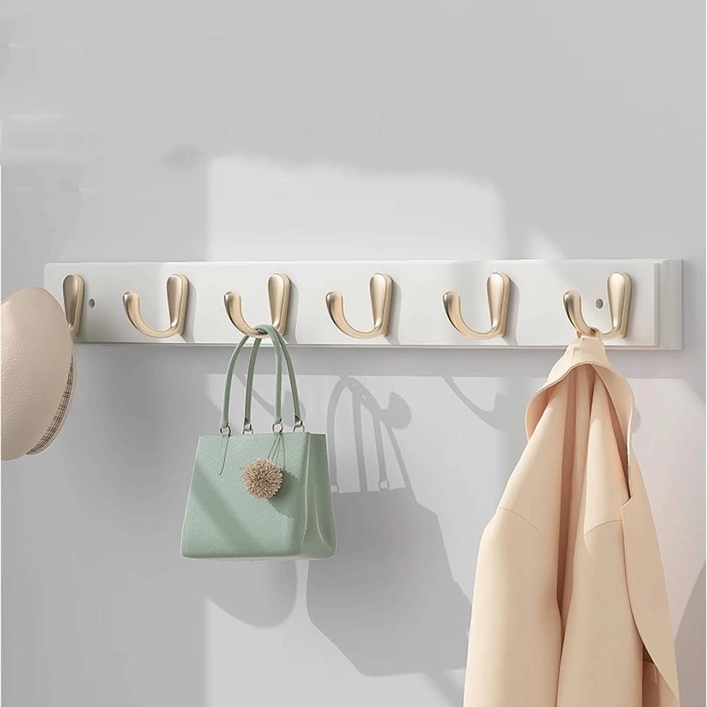 GRFIT Wall-Mounted Coat Rack No Drill Brown Small 1