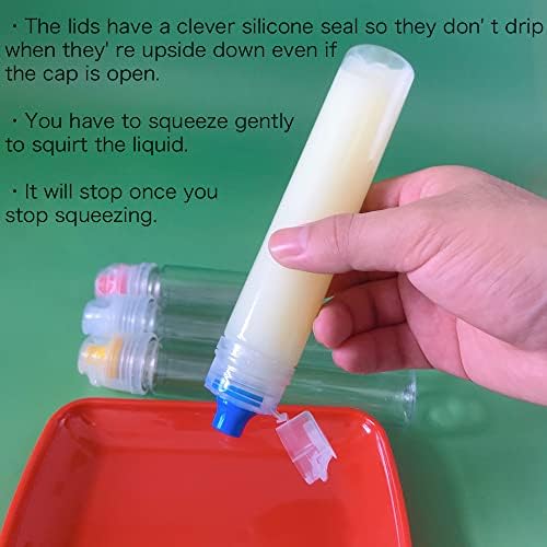 4pcs Flip Top Leakproof Honey Squeeze Bottles for Camping and Kitchen Use