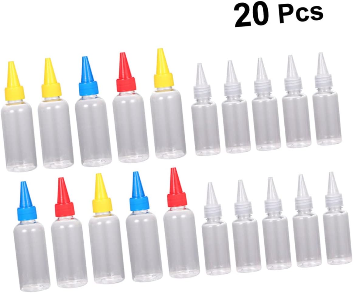 Cabilock 20 Pack Squeeze Bottles 30ml 60ml for Condiments and More