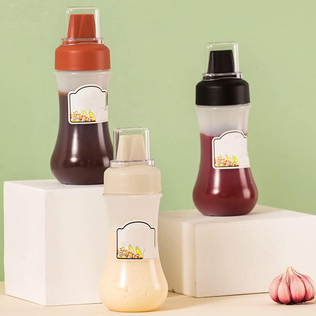 FOMIYES 2Pcs Plastic Mustard Bottles for Kitchen Use