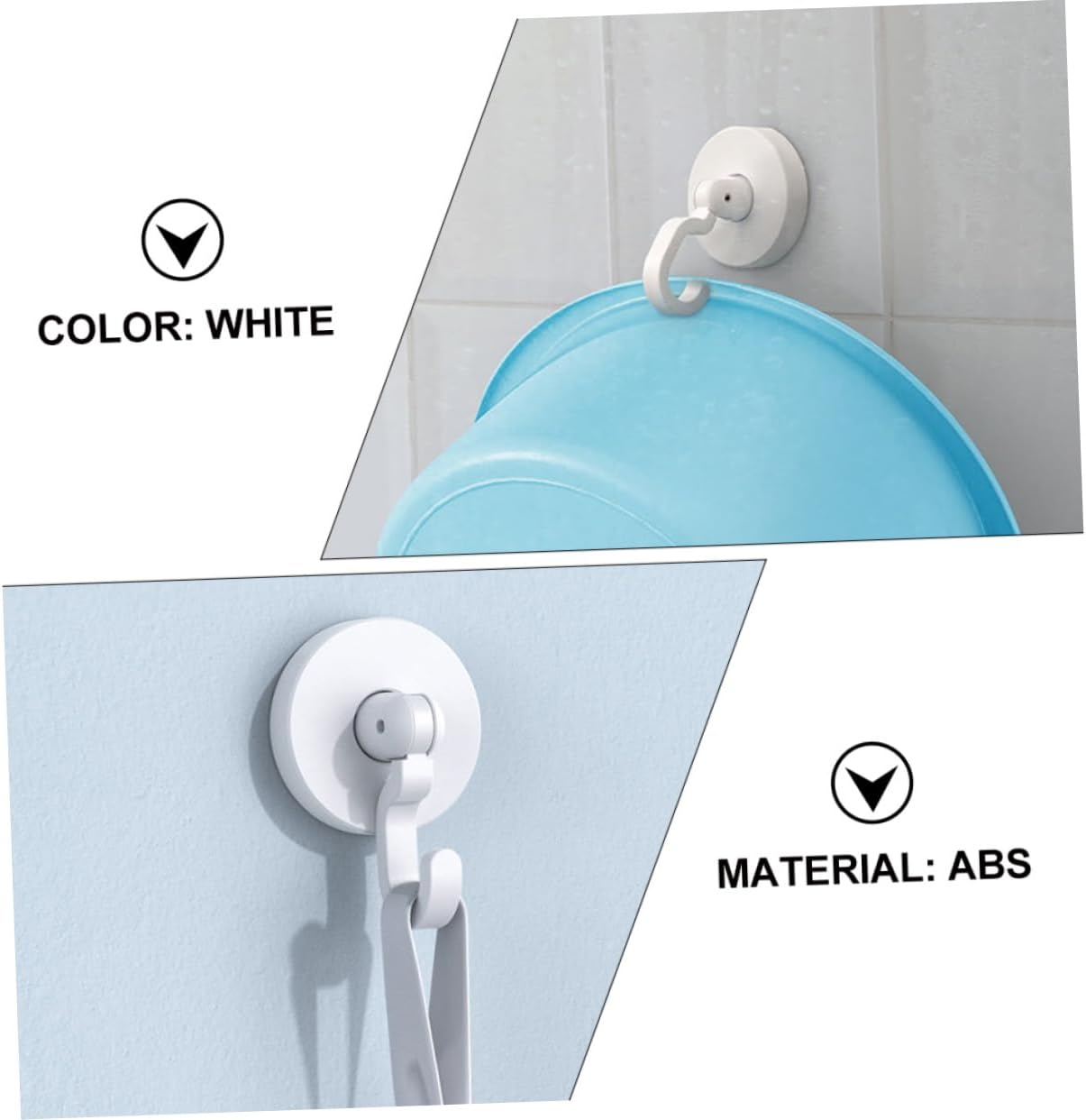 PRETYZOOM Self-Adhesive Wall Hooks 3 Pack for Bathroom Kitchen