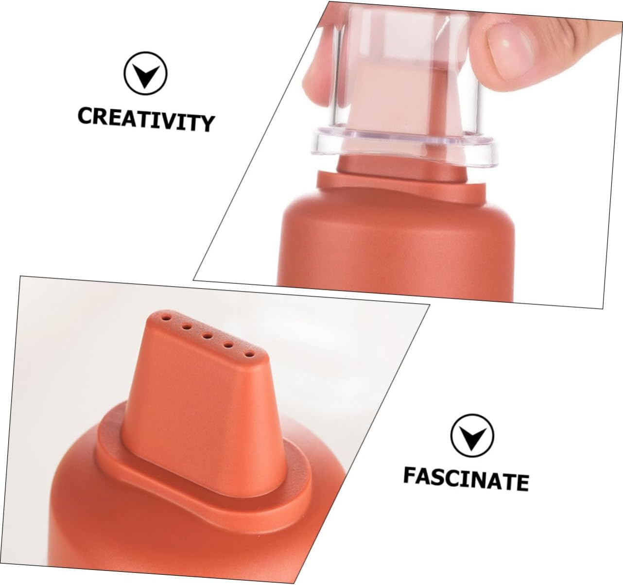 PRETYZOOM 2pcs Condiment Squeeze Bottles Set for Ketchup Salad Dressing Mustard