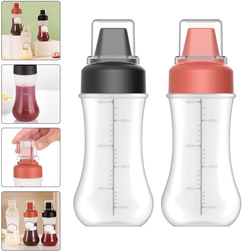 VOSAREA 2pcs Squeeze Salad Dressing Holder Set