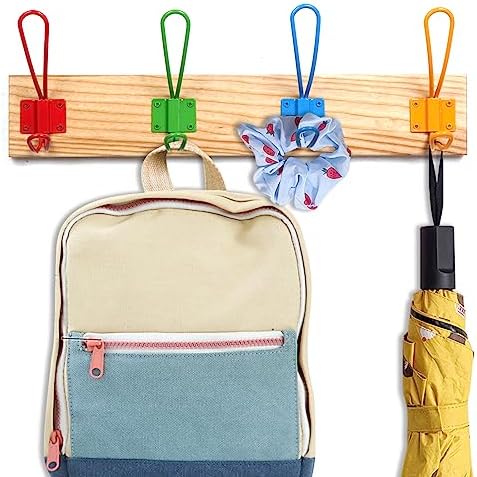 KYSMOTIC Kids Wall Coat Hooks Set of 4