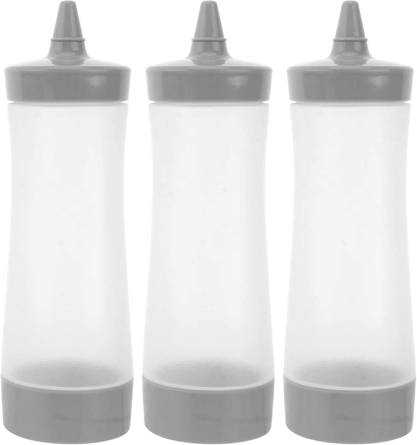 UPKOCH 3PCS Squeeze Condiment Bottles Grey 1