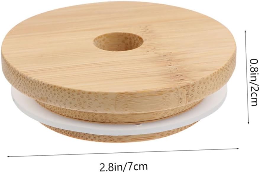 4pcs Mason Jar Lids with Straw Hole Reusable