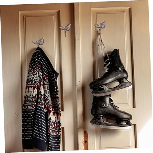 VALICLUD 4Set Vintage Leaf Wall Coat Hooks