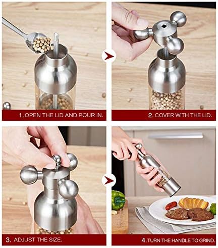 FUEAST Salt Pepper Grinder Set 2PC with Handle