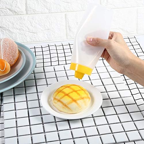 Agatige 10oz Ketchup Squeeze Bottles with 4 Holes and Leak Proof Flip Lid