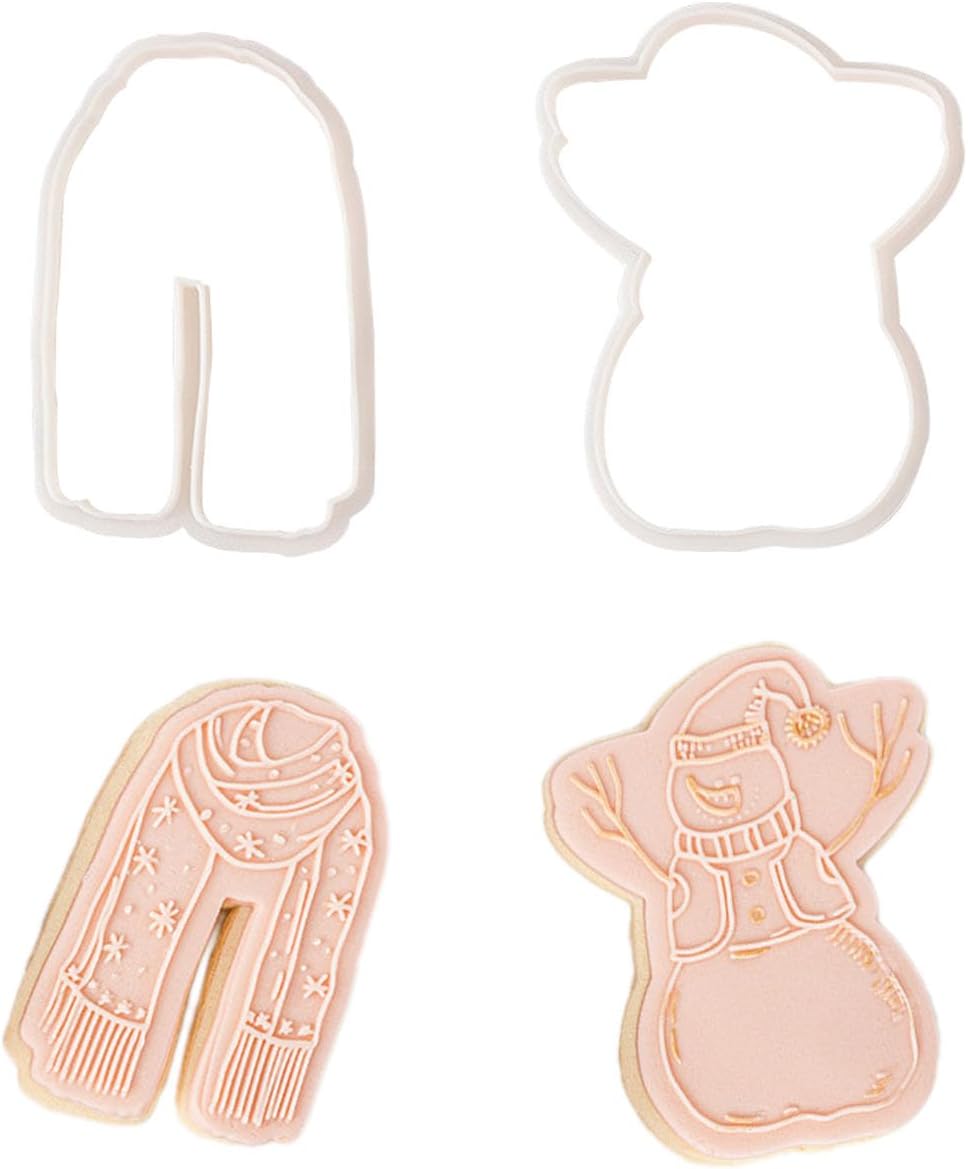 4PCS Plaque Frame Fondant Stamp Cookie Cutter Set for Baking and Crafting