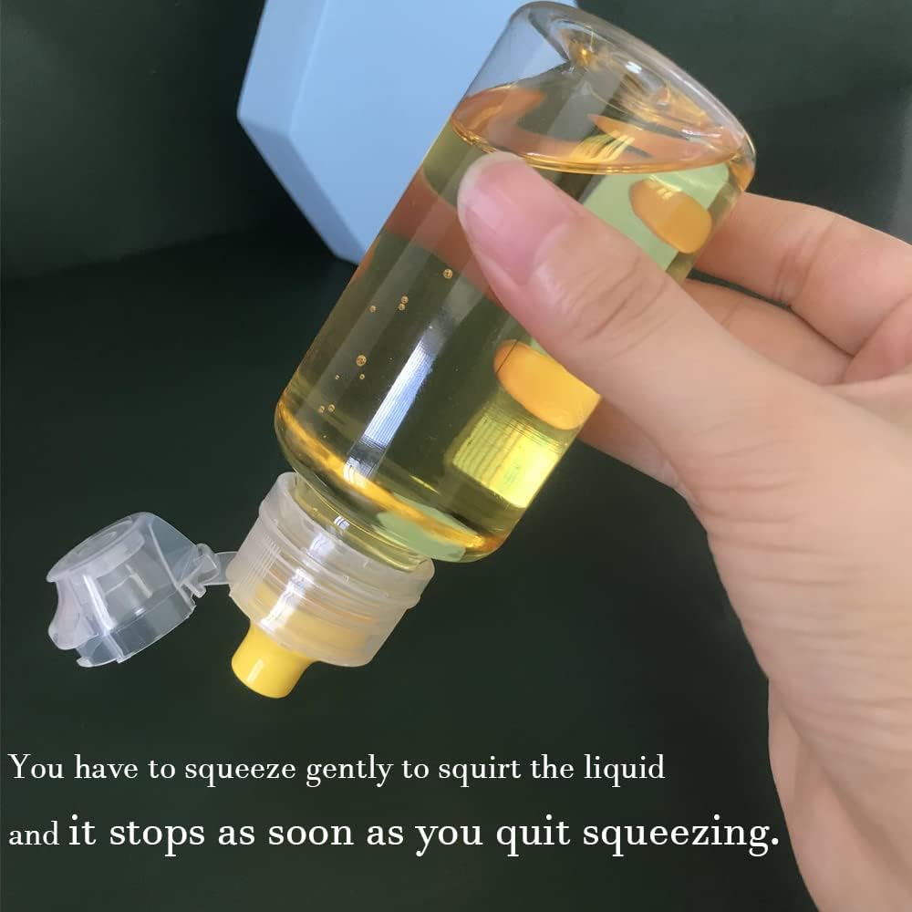 ZAYOIZY 4pcs Mini Honey Squeeze Bottles with Flip Top