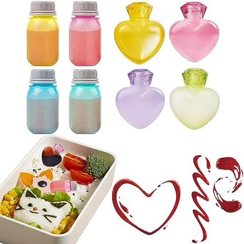 8 Pieces Heart Shaped Condiment Containers with Lids