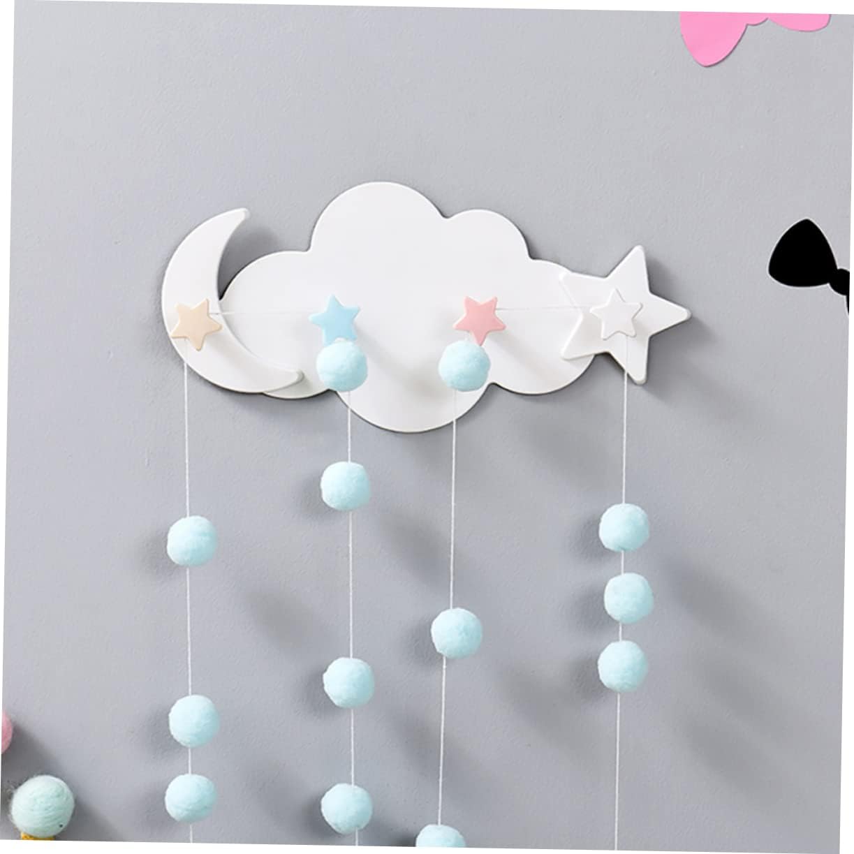 2pcs Cartoon Star Moon Wall Hooks