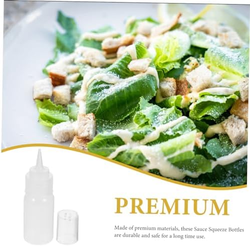OKUMEYR 2-Piece Condiment Squeeze Bottles 30ml Leakproof Plastic