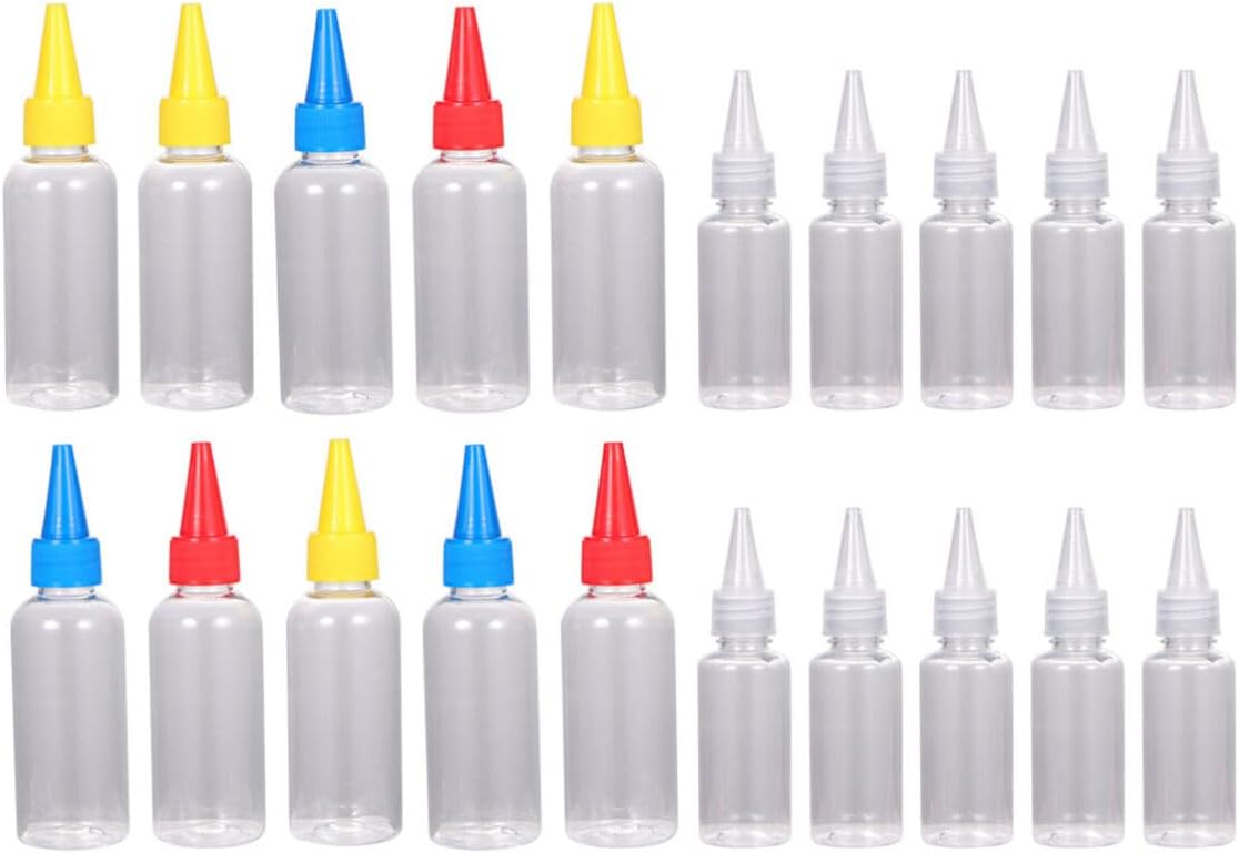 Cabilock 20pcs Condiment Squeeze Bottles with Cap and Lid
