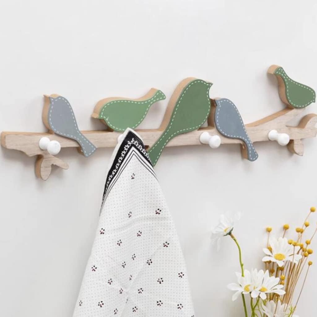 NEWCIX Wall-Mounted Childrens Coat Rack with Hooks