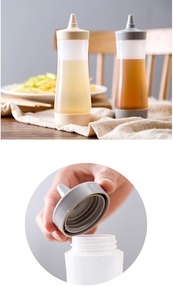 PRETYZOOM 350ml Reusable Condiment Squeeze Bottles