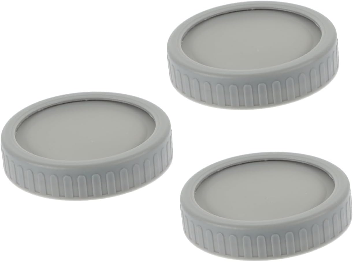 3 Sets Mason Jar Lids Kitchen Jar Protectors Grey
