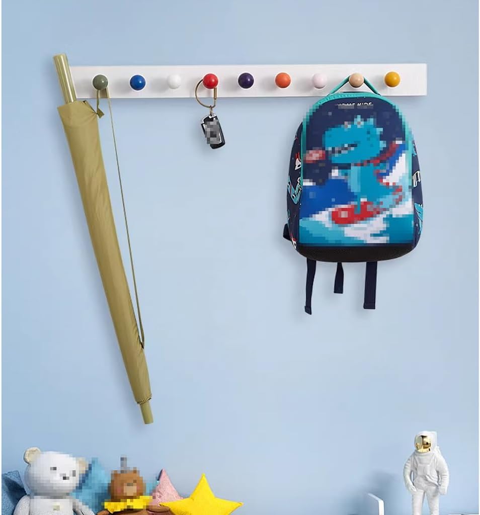 JITEM Kids Wall Coat Rack Wooden Peg Rack