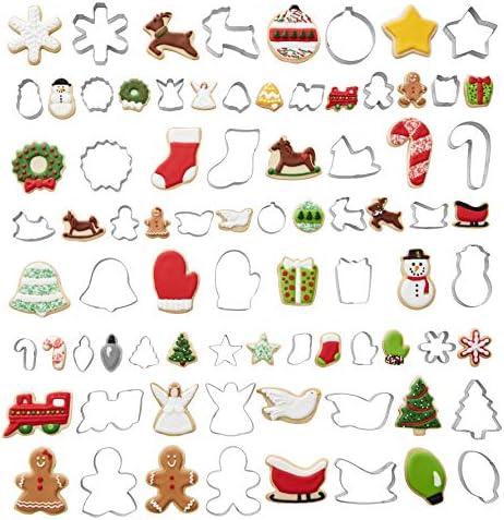 Wilton Christmas Cookie Cutter Set with Tub Set of 40