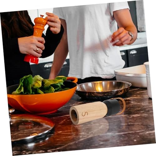HAKIDZEL Manual Wooden Pepper Grinder Set