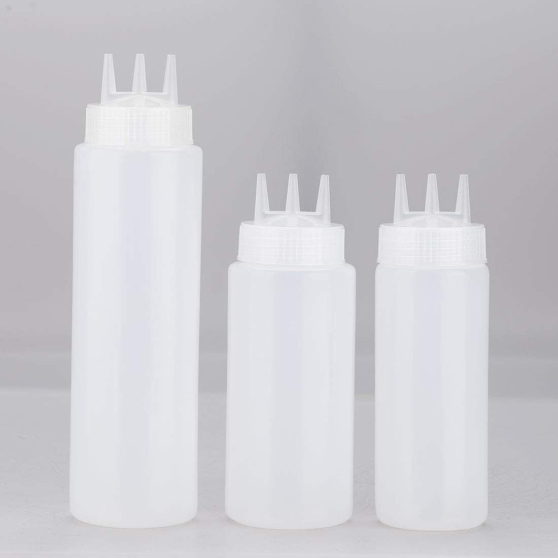 Uxcell 23oz Plastic Squeeze Bottle with 3 Holes
