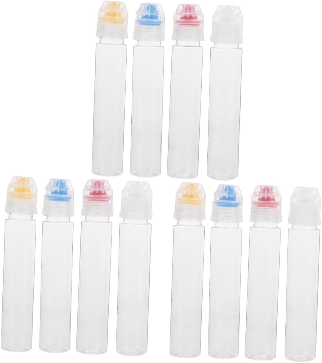 CHILDWEET 12 Pcs Mini Squeeze Bottles Condiment Dispenser Set