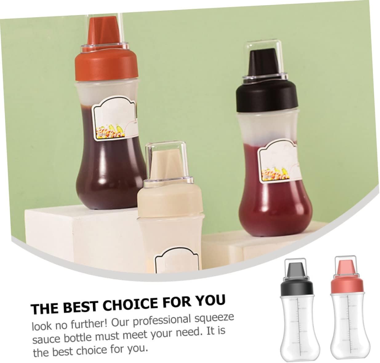 Mikinona Food Grade Condiment Squeeze Bottles