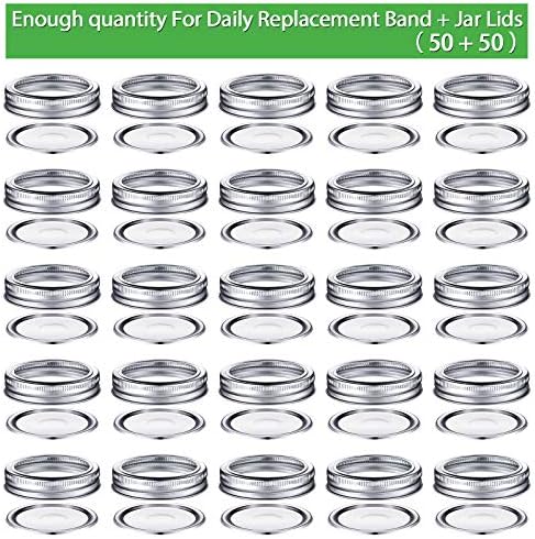 Patelai 100 Pcs 70mm Canning Jar Lids with Silicone Seals
