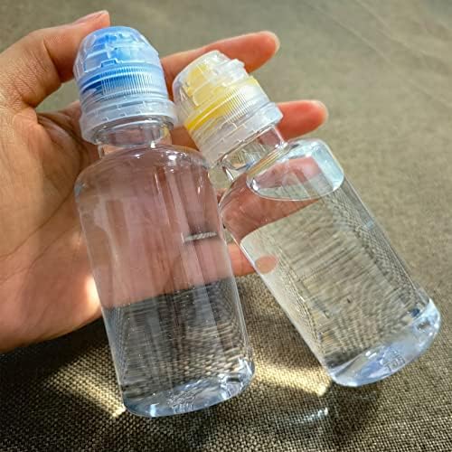 HYMAOME 4PCS Leakproof Honey Squeeze Bottles Flip Top Reusable Condiment Dispensers