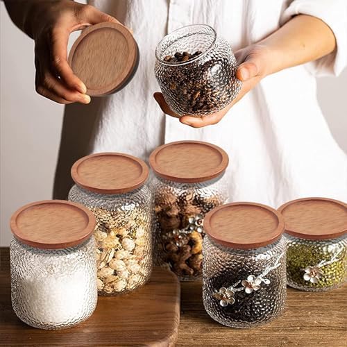 VinBee 6-Pack Reusable Wooden Mason Jar Lids