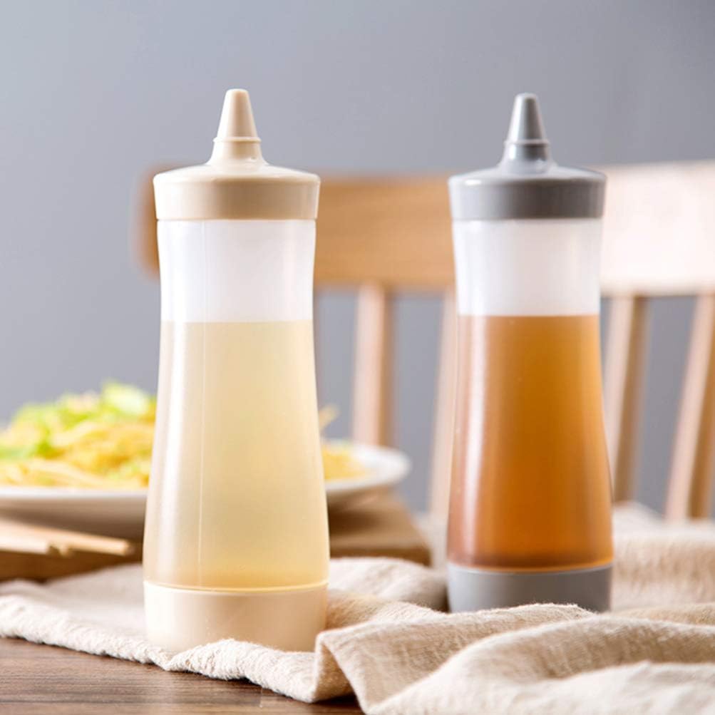 DOITOOL 3PCS Plastic Condiment Squeeze Bottles with Cap Pink