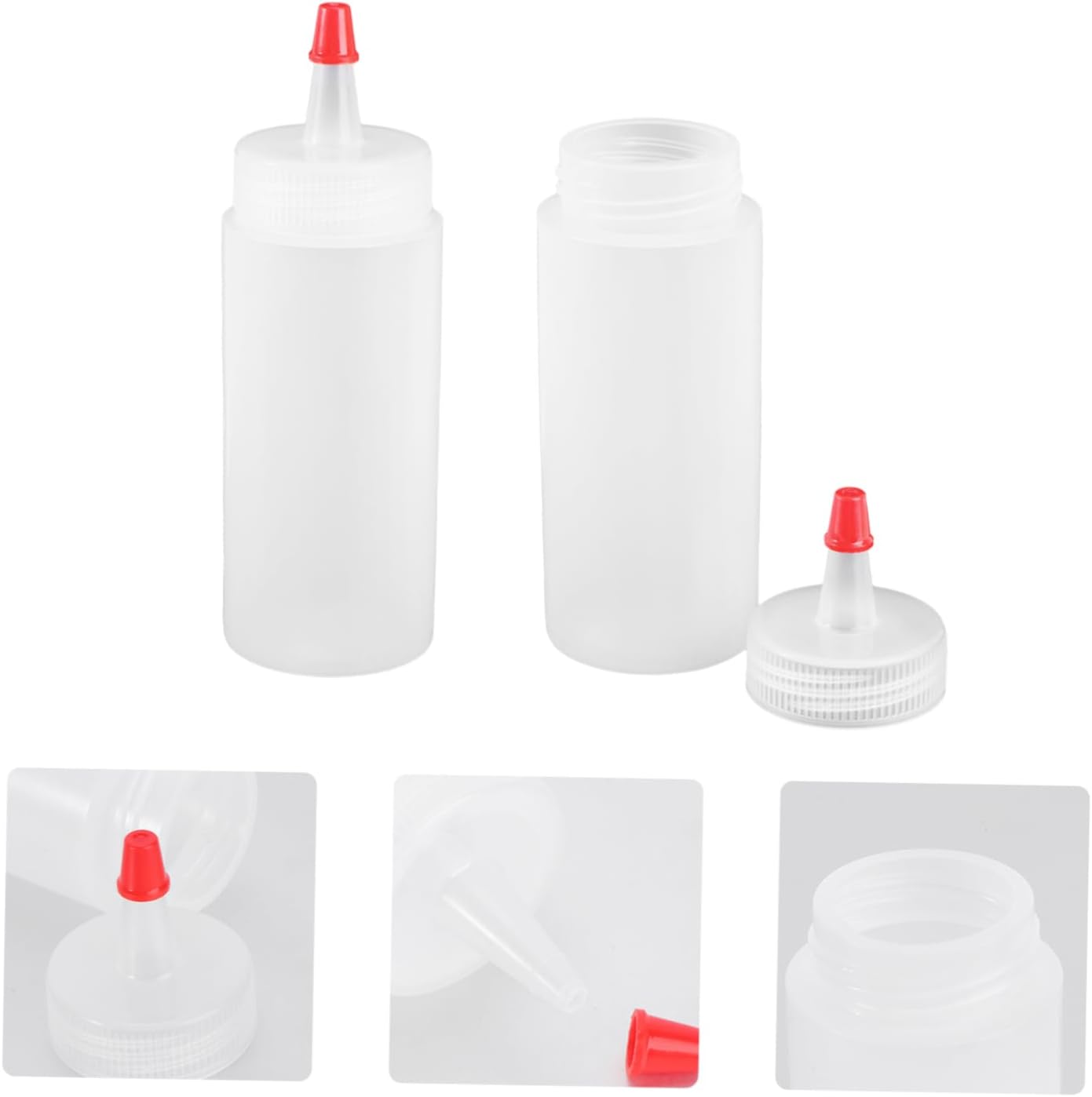 ABOOFAN 6pcs Reusable Plastic Squeeze Bottles 120ml