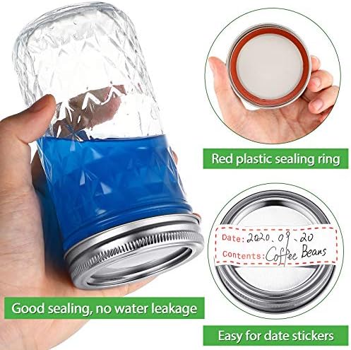 Patelai 100 Pcs 70mm Canning Jar Lids with Silicone Seals
