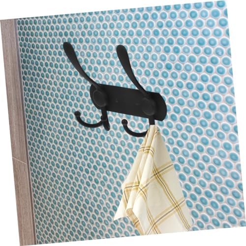 Holibanna 3-Piece Wall Hooks Black Towel Hooks Key Hangers