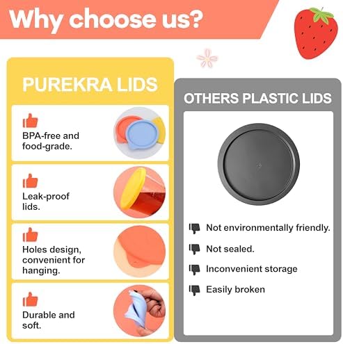 Purekra 100mm Silicone Lids for Weck Jars 2 Pack