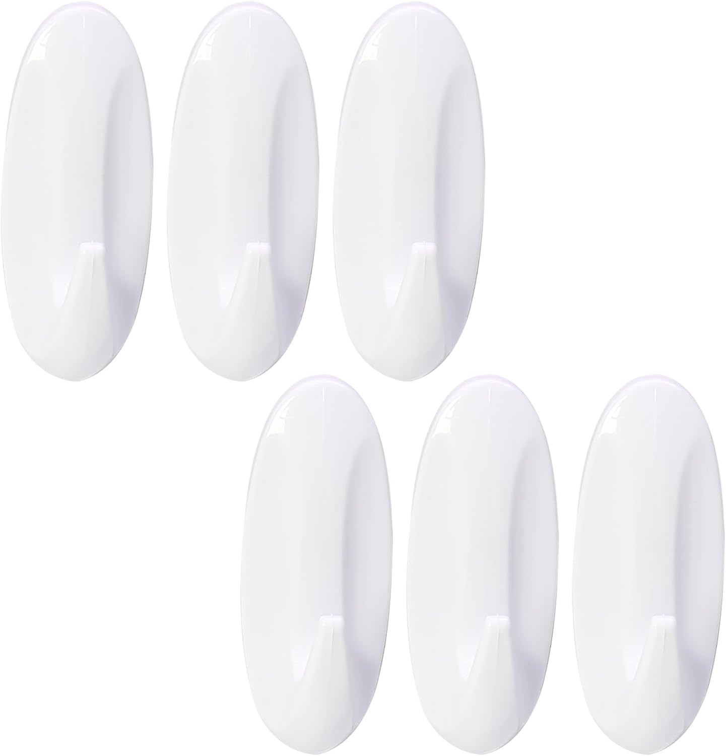 6 Pack Medium Utility Hooks Damage Free Self Adhesive Heavy Duty