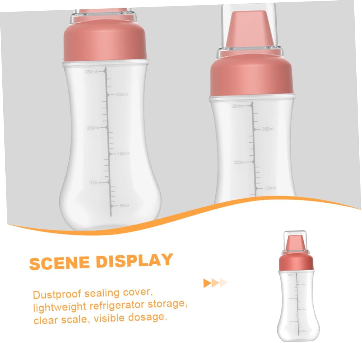 PRETYZOOM 5-Hole Squeeze Ketchup Bottle 350ml Red with Lid 1