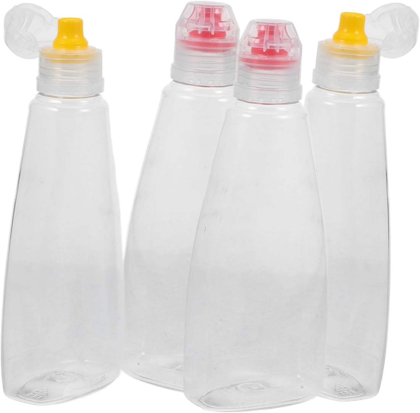 5 Sets PET Condiment Squeeze Bottles for Travel and Kitchen Use