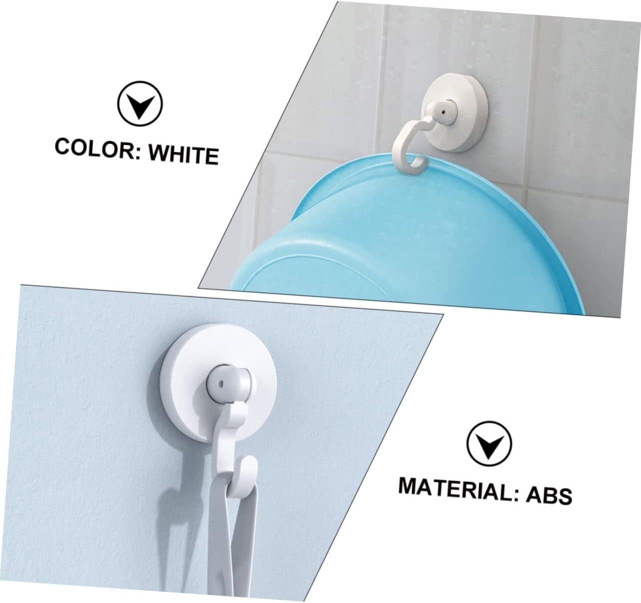 SOLUSTRE 3 Pack Heavy Duty Self-Stick Bathroom Hooks