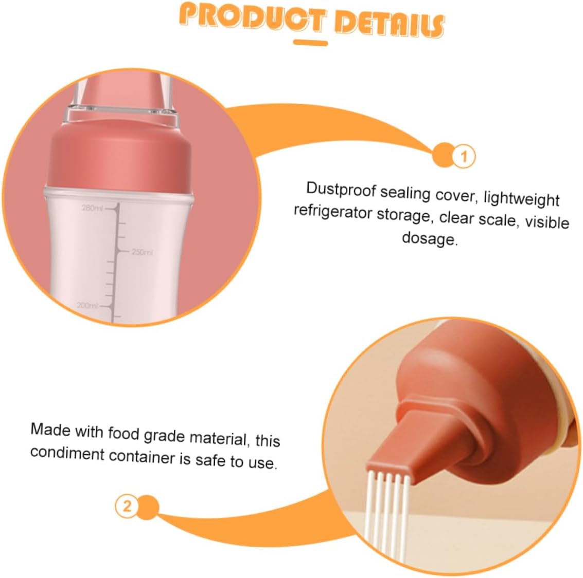 FELTECHELECTR 5-Hole Condiment Squeeze Bottle 350ml