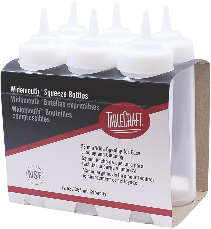 Tablecraft 12 oz Squeeze Dispenser 6 Pkg