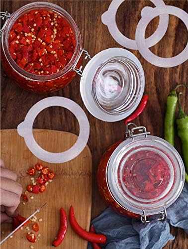 6Pcs White Silicone Canning Gasket Seals for Mason Jars