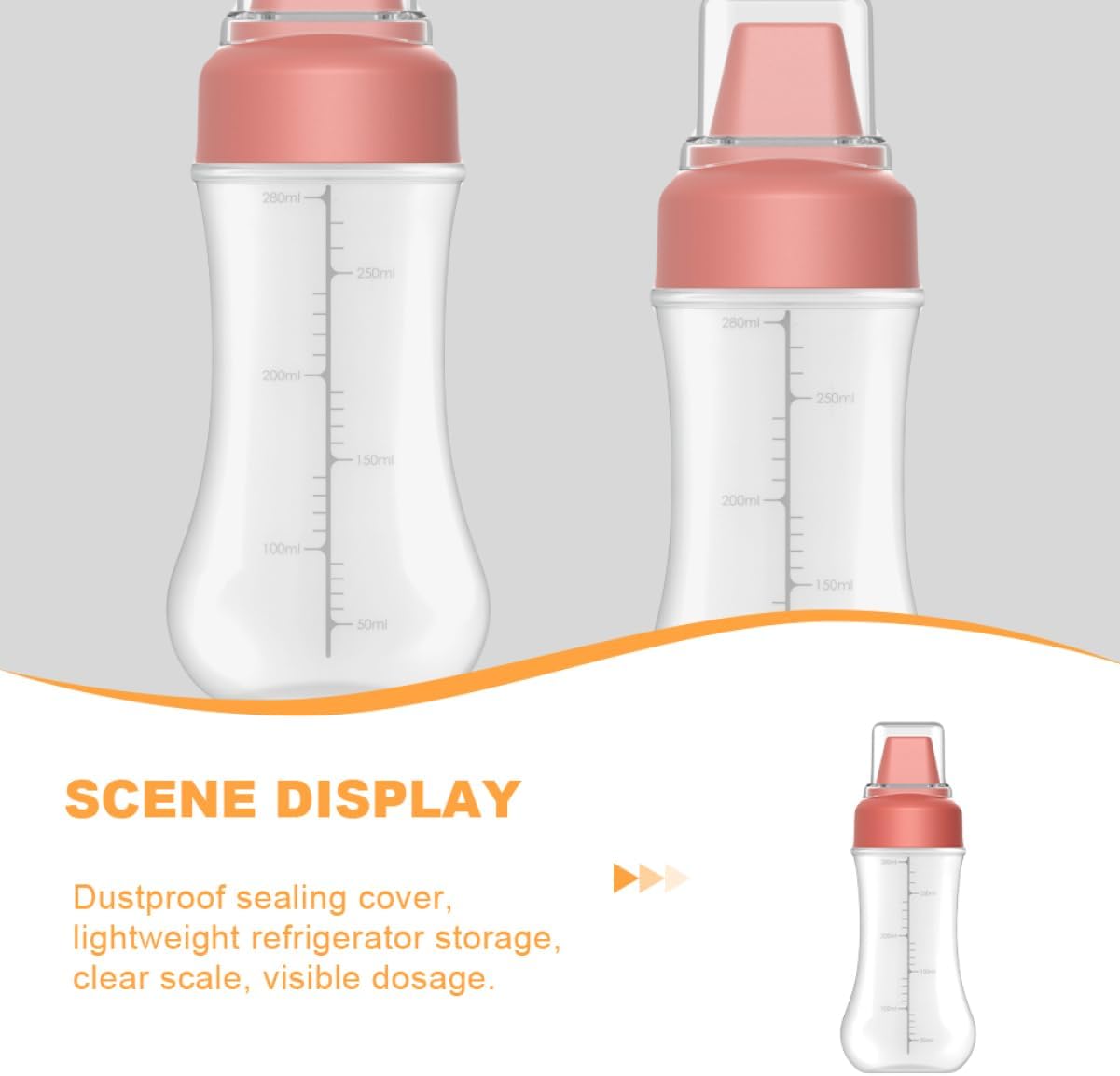 Unomor 5-Hole Squeeze Condiment Bottle with Red Cap 350ml