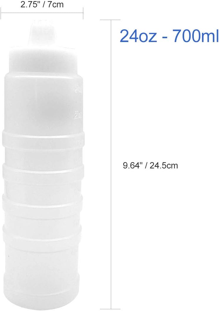 GARASANI 4 Hole Condiment Squeeze Bottle 24oz